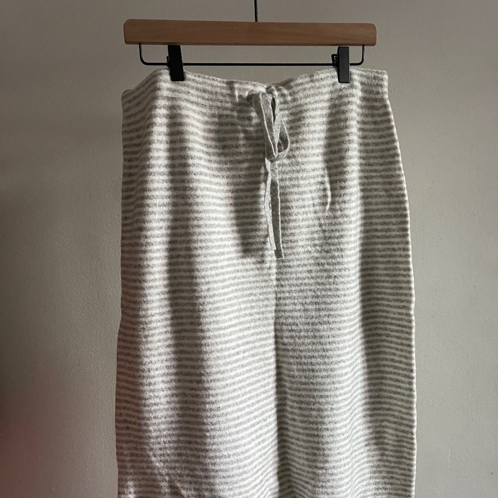 J CREW striped sweater-skirt in extra-soft yarn
